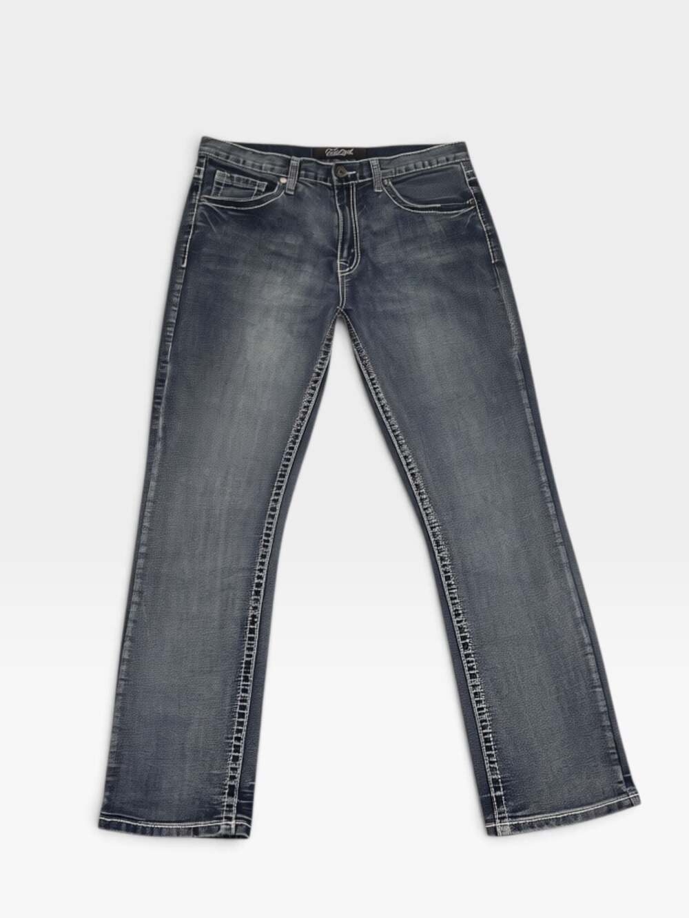 True Luck Dominic Bootcut Stretch Jeans for Men Size 36x32 Blue Wash